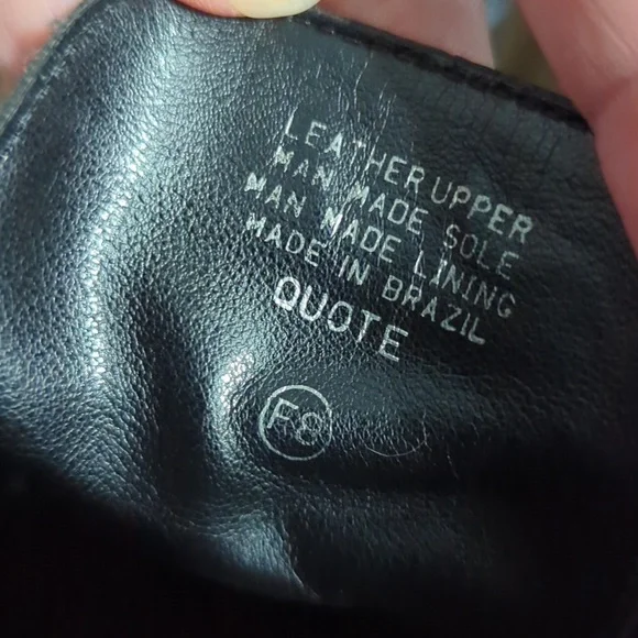 VINTAGE Bandolino Black Leather Ankle Boots with Chunky Heel - Picture 5 of 5